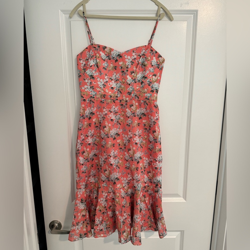 NWT J. Crew Pink Floral Midi Dress